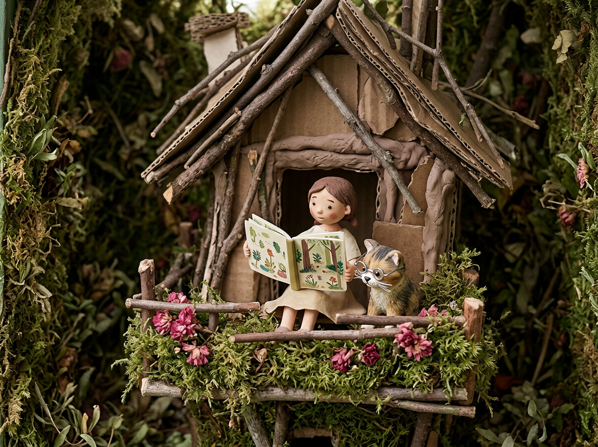 Handmade Miniature Treehouse Landscape Model