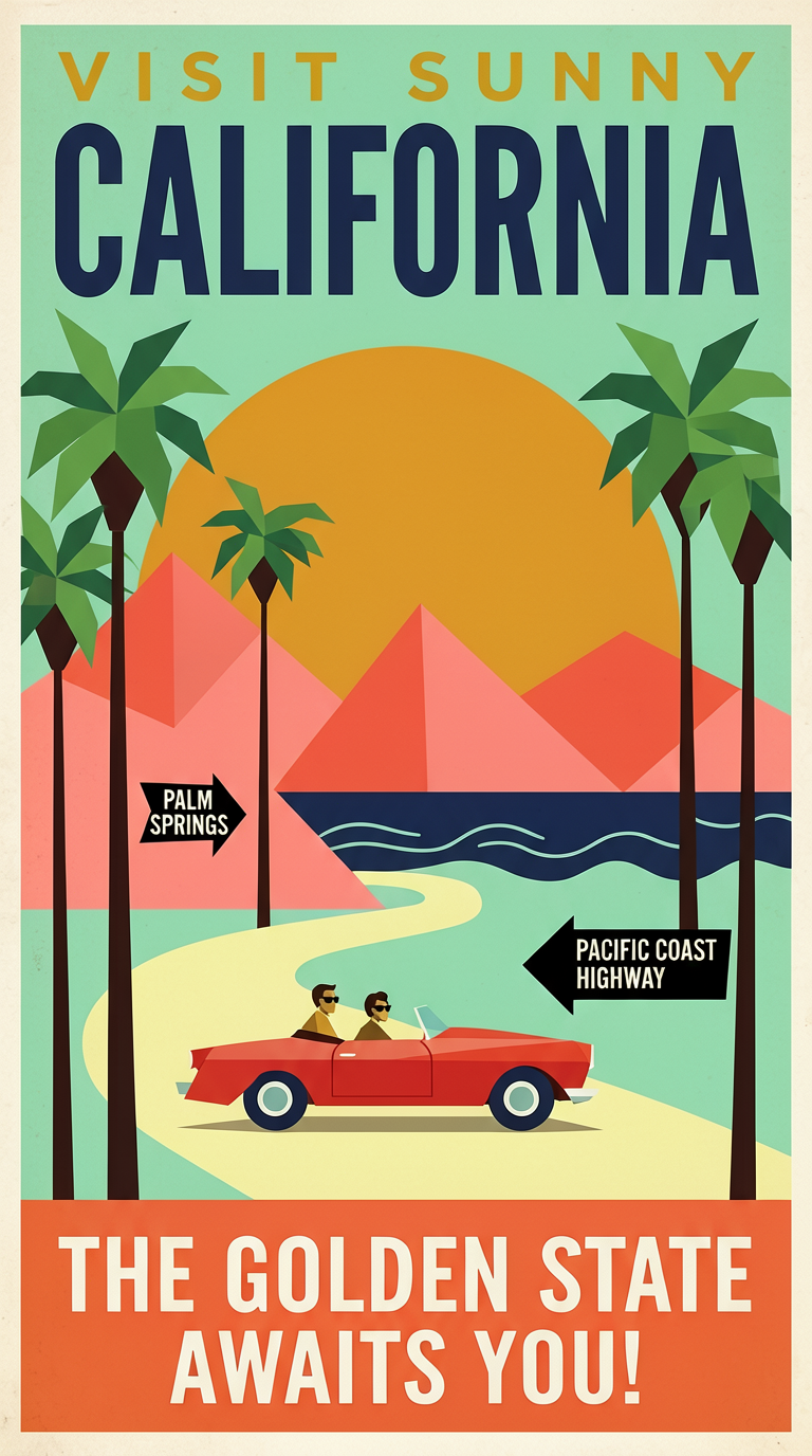 1950s Vintage Travel Poster